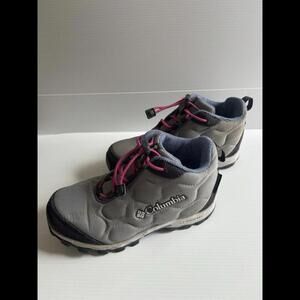 Columbia Infant Size 1 Gray Waterproof Hiking Shoes